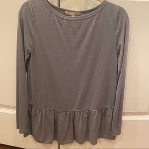 Long sleeve peplum top